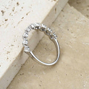 Natural White Diamond Eternity Ring D0.49ct, 18K